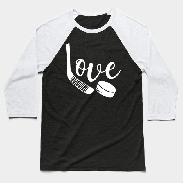 Love Ice Hockey Funny Hockey Lover Gift For Hockey Fans Baseball T-Shirt by HomerNewbergereq